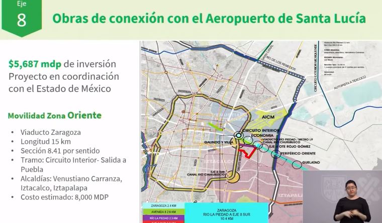 CDMX construirá viaducto elevado que conectará con aeropuerto de Santa Lucía