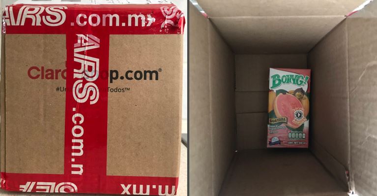 Joven compra en línea un iPhone y recibe un Boing de guayaba