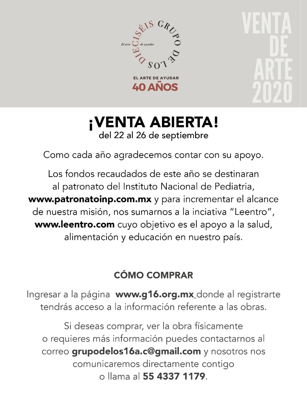 La Voz de Polanco anuncia la Venta de Arte 2020