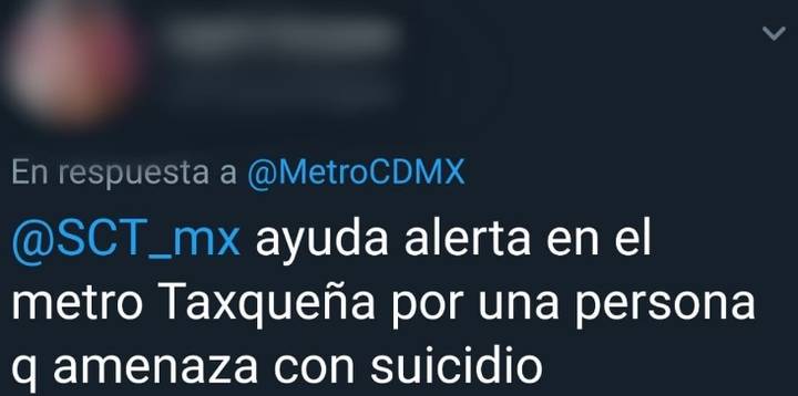 Mensaje de Twitter evita suicidio en el Metro