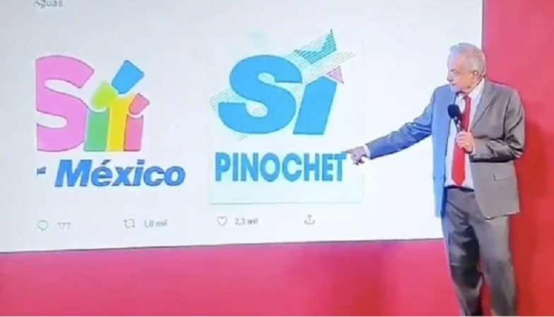 Logo de Sí por México se parece al que usó Pinochet: AMLO