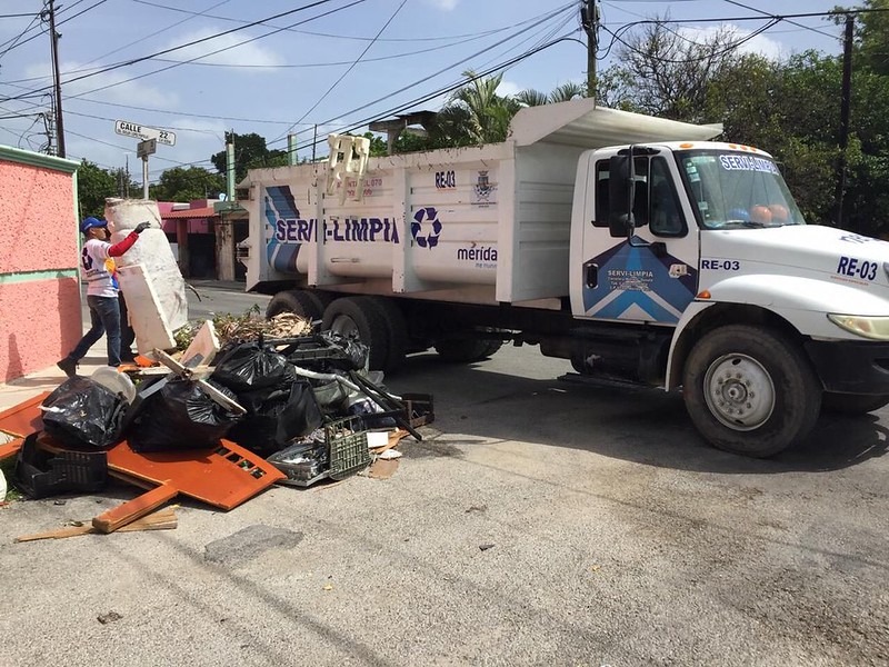 recolección de basura en Mérida