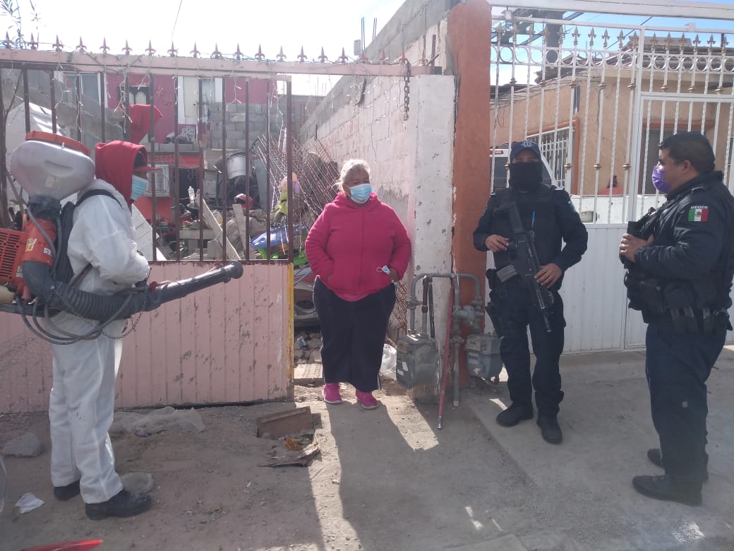 Sanitizan hogares de familias que tuvieron Covid en Ciudad Juárez