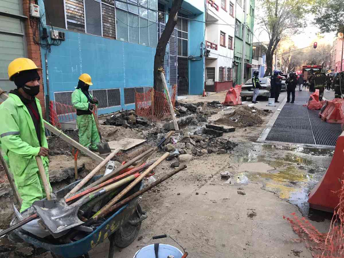 fuga de gas natural en la colonia Guerrero