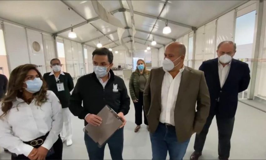Zoé Robledo supervisa ampliación en hospital Covid de Jalisco