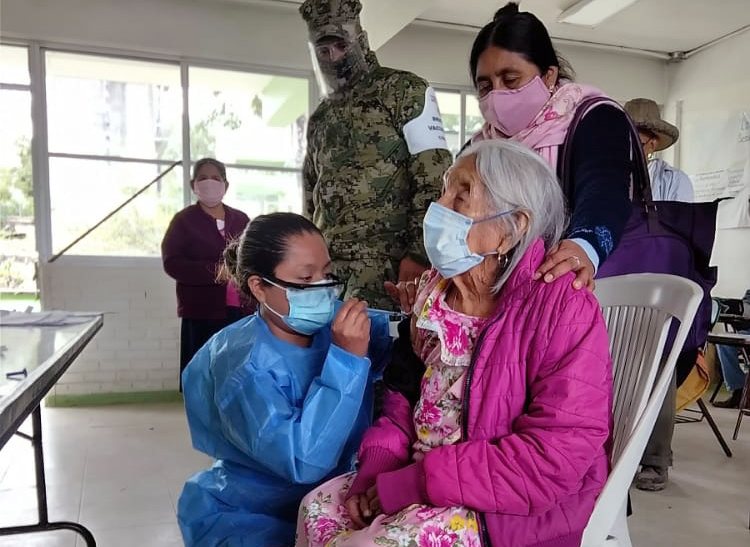 María Antonia, de 120 años, recibió la vacuna contra el Covid en Veracruz