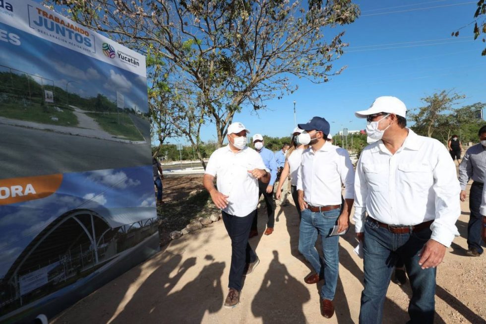 inauguran cancha de usos múltiples en Paseo Henequenes