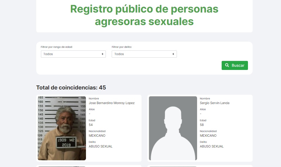 Registro de Agresores Sexuales de la CDMX