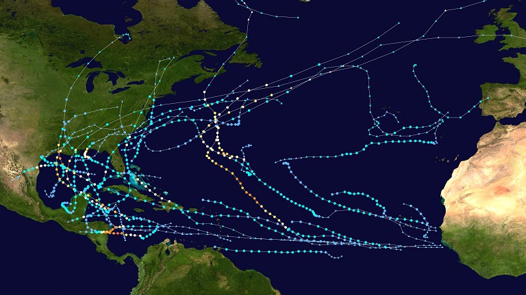 huracanes en la península de Yucatan
