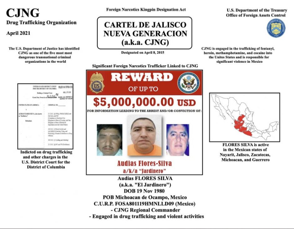 EU ofrece 5 mdd por información para capturar a “El Jardinero”, líder del CJNG