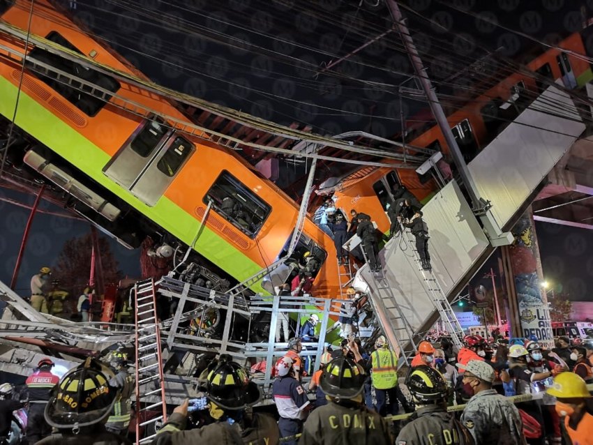 Suman 23 muertos tras desplome de metro Olivos en la Línea 12
