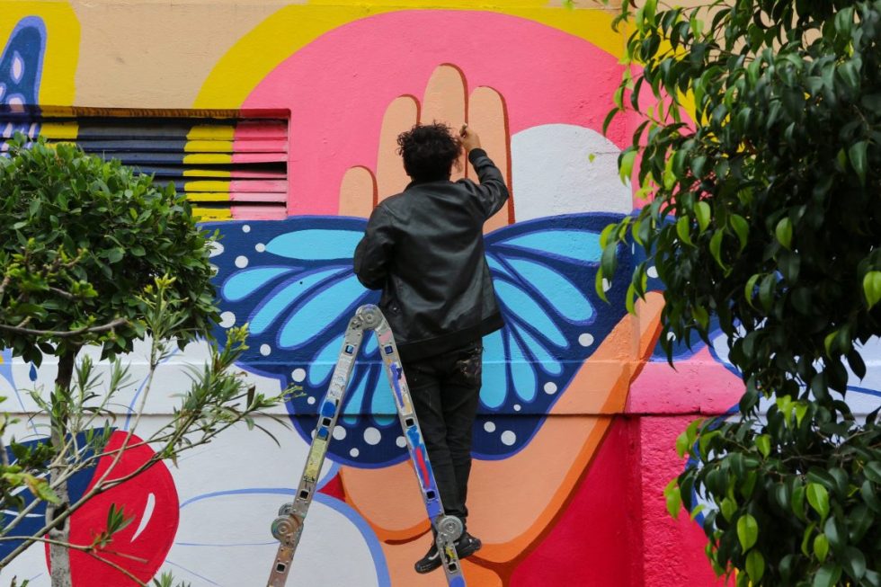 mural en Mercado de la Ciudadela