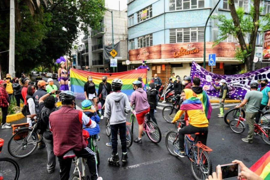 rodada ciclista contra agresiones a la comunidad LGBT+ en la CDMX