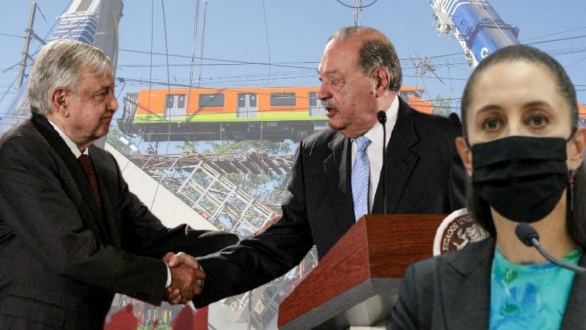 Carlos Slim y Sheinbaum se reúnen con López Obrador en Palacio Nacional