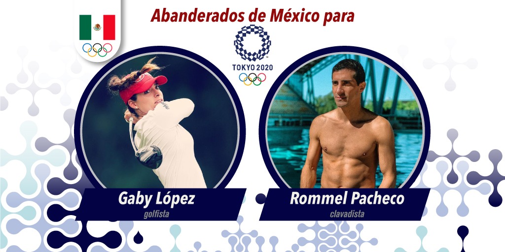 Rommel Pacheco y Gaby López, los abanderados de México en Tokio 2020