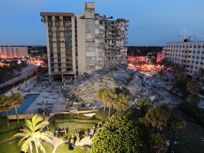 Se derrumba edificio residencial en Miami