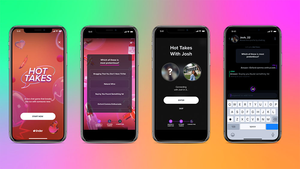 Tinder lanza ‘Hot Takes’, la nueva función de mensajería interactiva