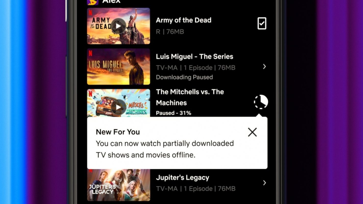 Ahora Netflix te permite ver contenido antes de que haya completado la descarga