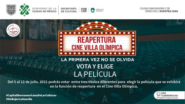 El Cine Villa Olímpica está de regreso
