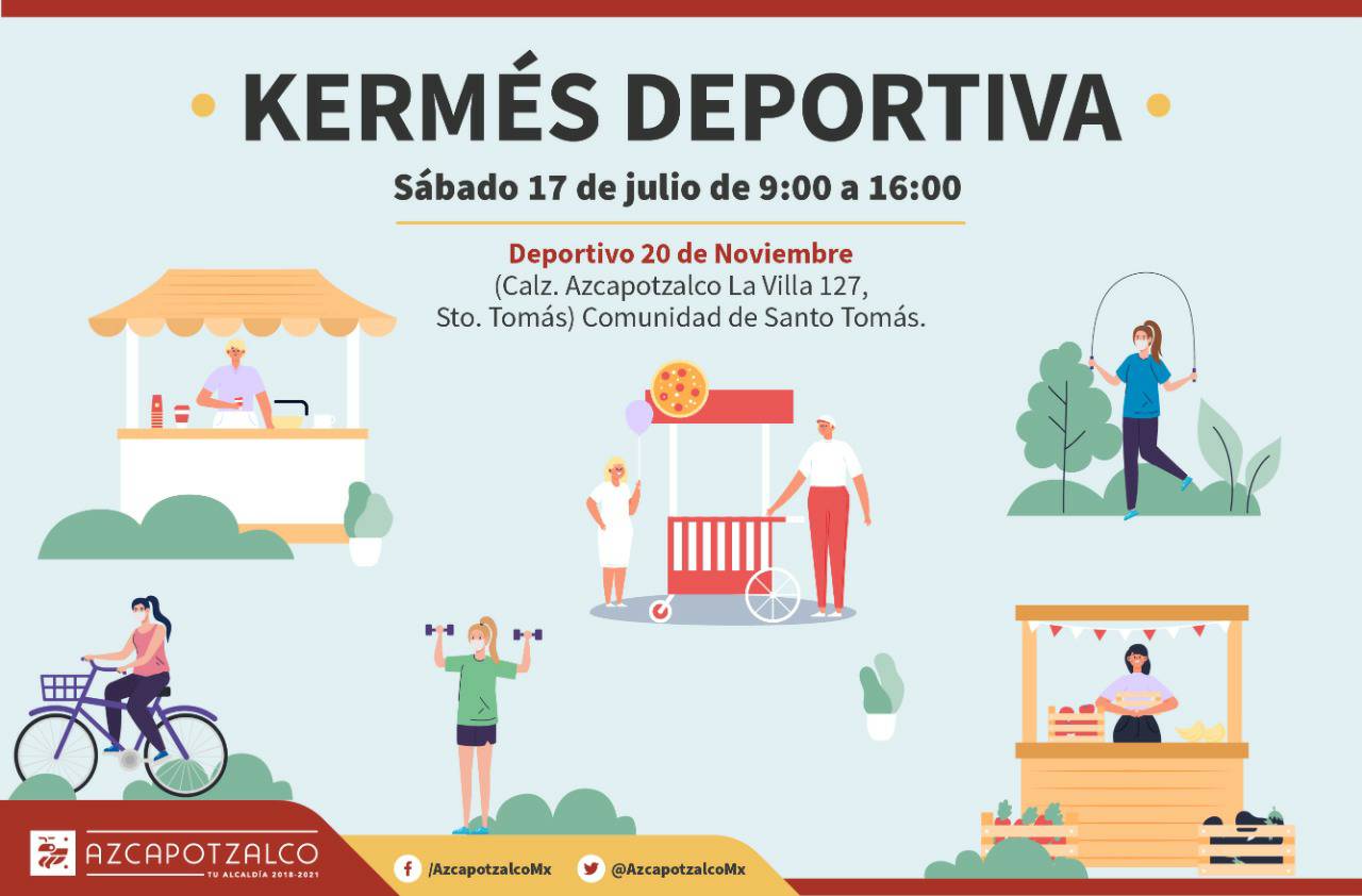 Organizan kermés deportiva en la alcaldía Azcapotzalco