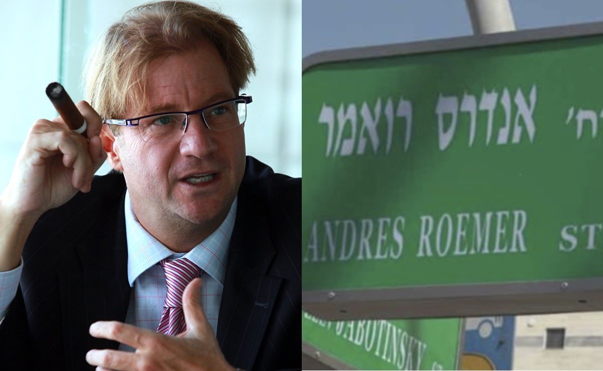 Retiran el nombre de Andrés Roemer a calle de Israel