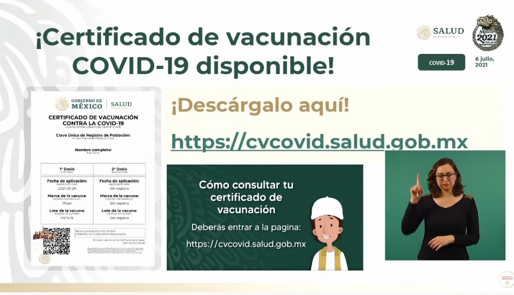 certificado de vacunación contra Covid-19!