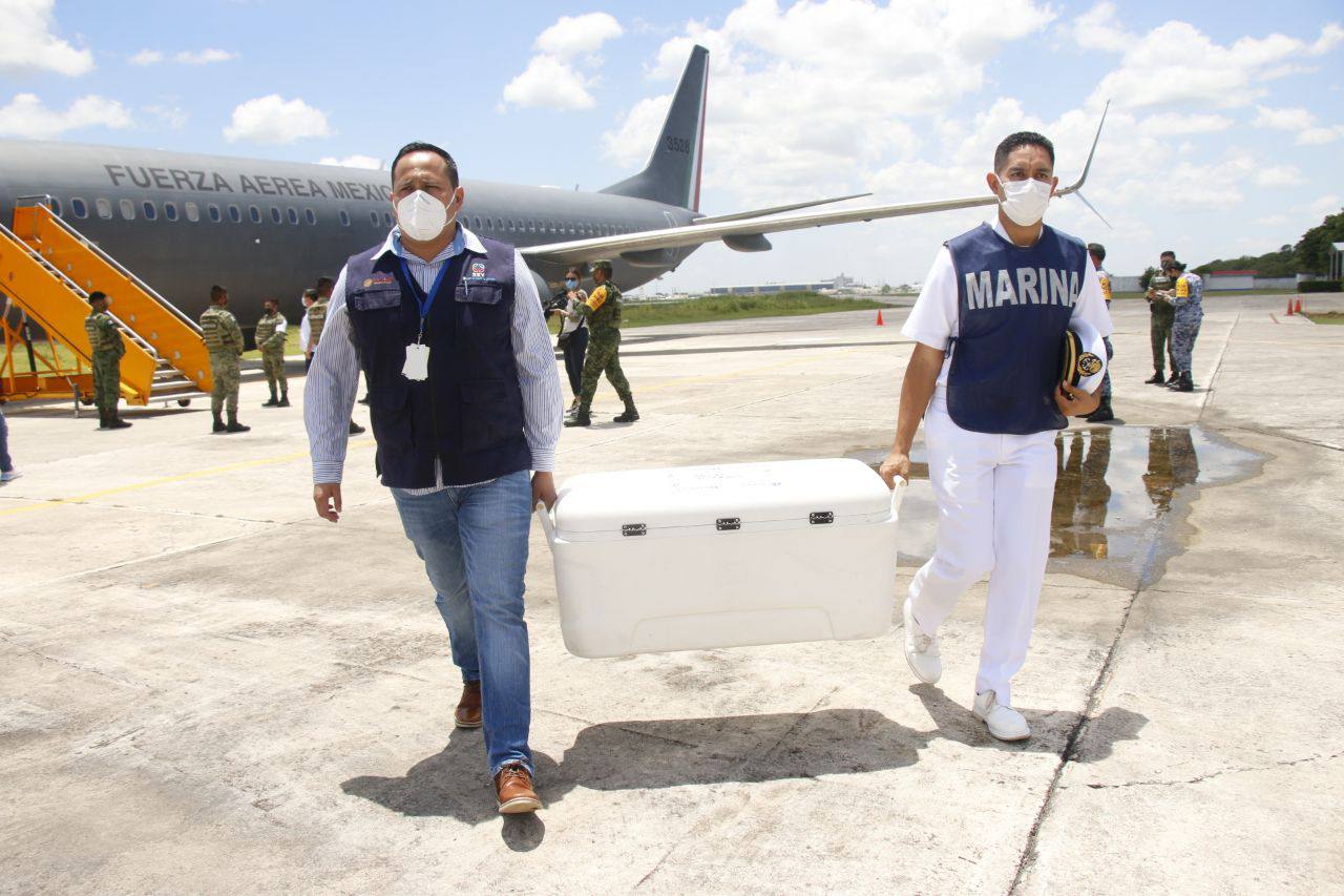 Arriba a Yucatán nuevo lote de vacunas anticovid