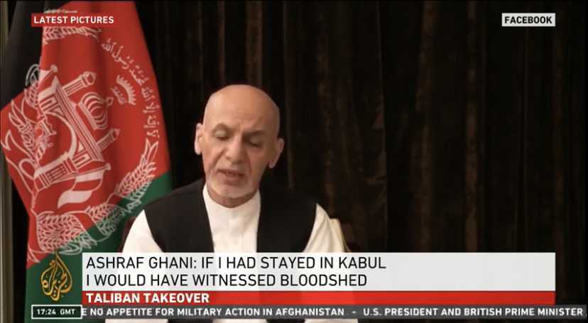 El expresidente afgano Ashraf Ghani anuncia que luchará por los intereses de su pueblo