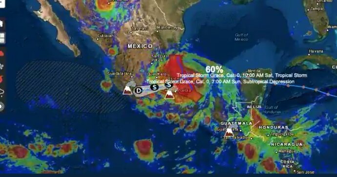 'Grace' se degrada a tormenta tropical