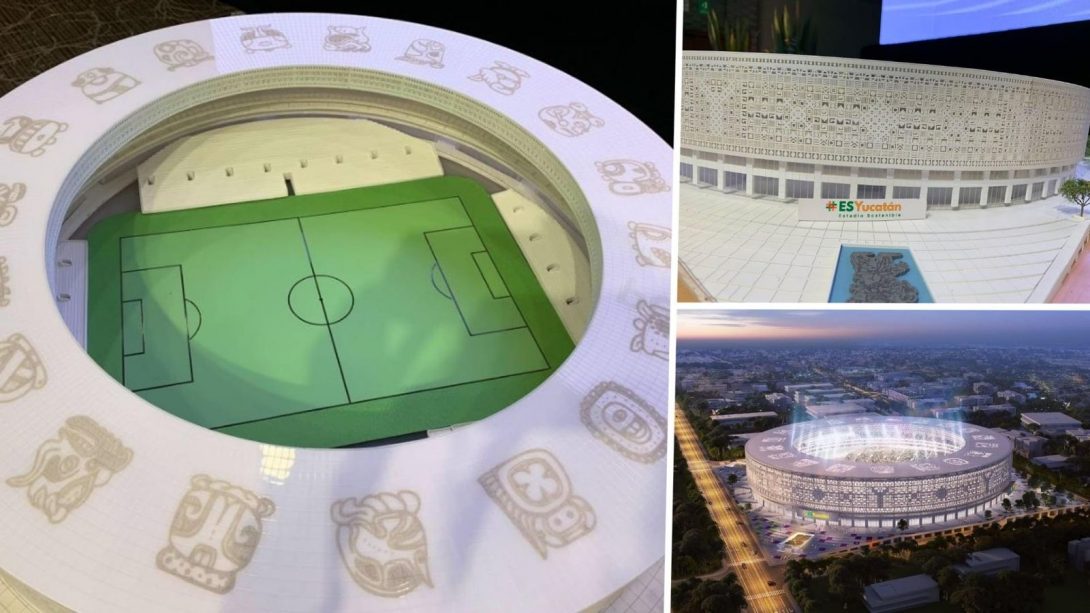 Presentan avances del nuevo estadio de Yucatán