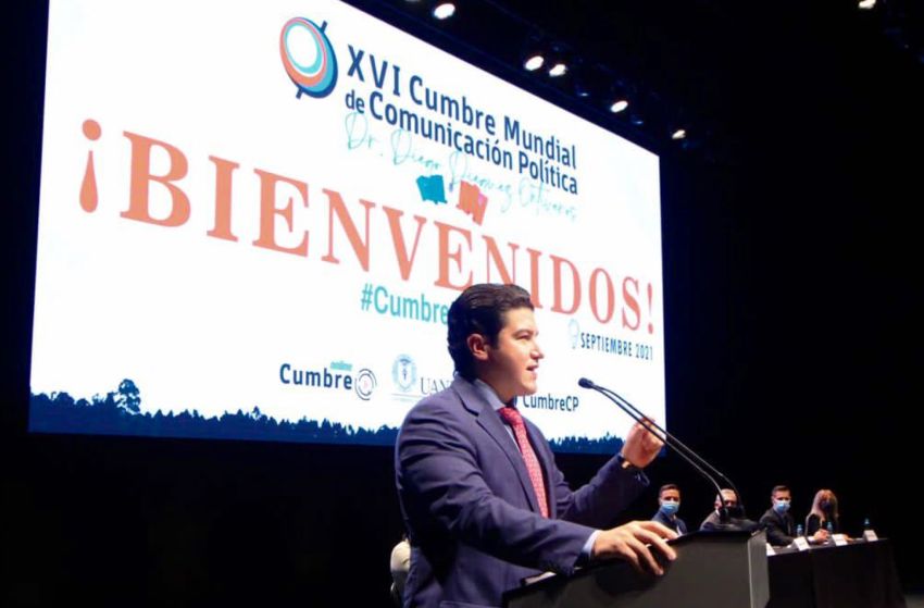 Samuel García inaugura la Cumbre Cumbre Mundial de Comunicación Política en Monterrey