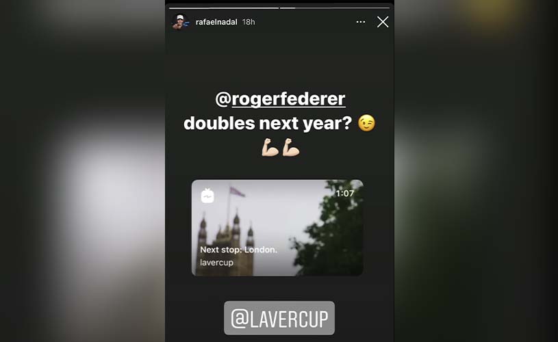 Laver Cup: Nadal está dispuesto para jugar dobles con Federer en 2022