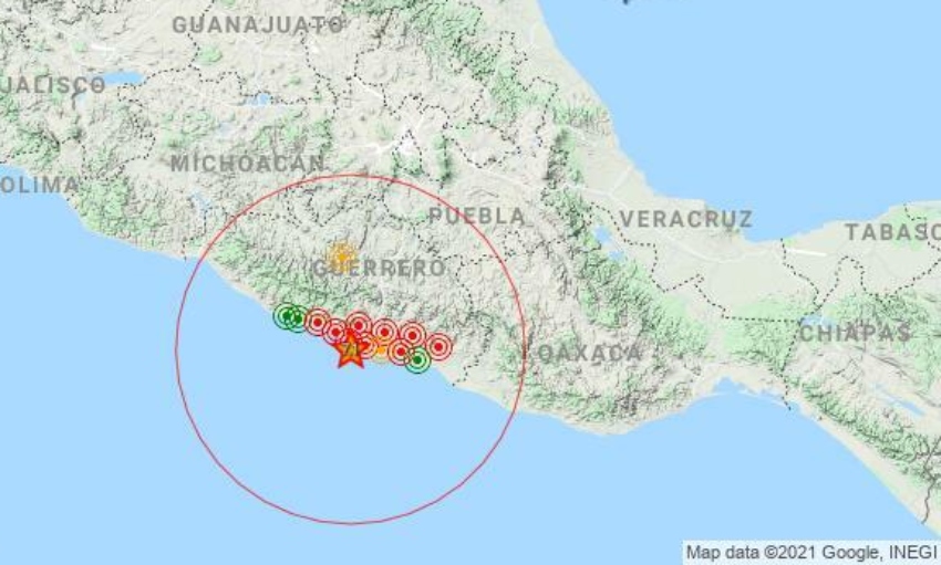 Sismo de 7.1 tuvo epicentro en Acapulco, Guerrero