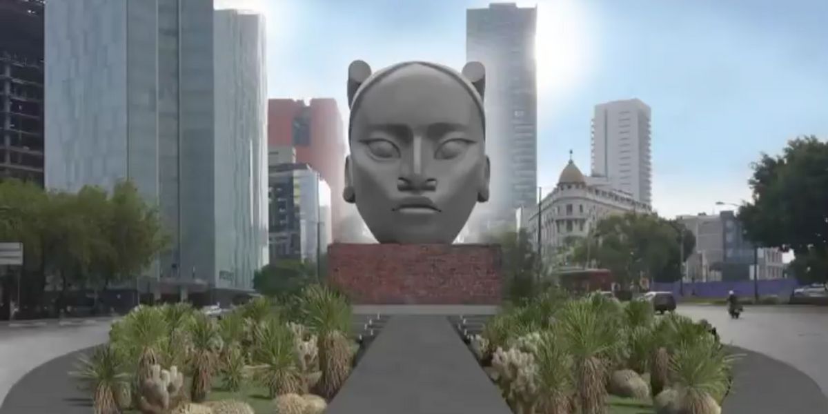 Conoce a “Tlali”, la escultura que sustituirá a Colón en Reforma