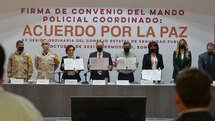Gobierno y alcaldías de Sonora acuerdan estrategia integral de seguridad con el fin de garantizar la tranquilidad de los ciudadanos.