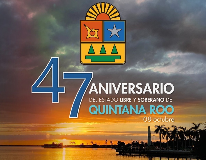 Quintana Roo celebra su 47 aniversario con el izamiento de su bandera