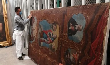 Salvan pinturas manchadas durante obras de restauración del Munal