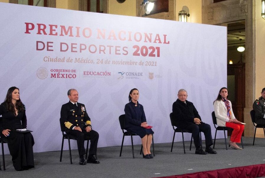 Claudia Sheinbaum en el Premio Nacional de Deportes 2021