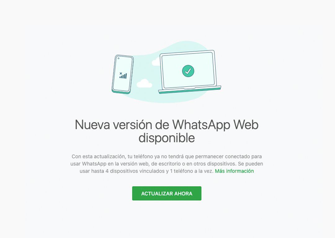 WhatsApp Web ya funciona aunque tu celular esté apagado o no esté conectado a internet