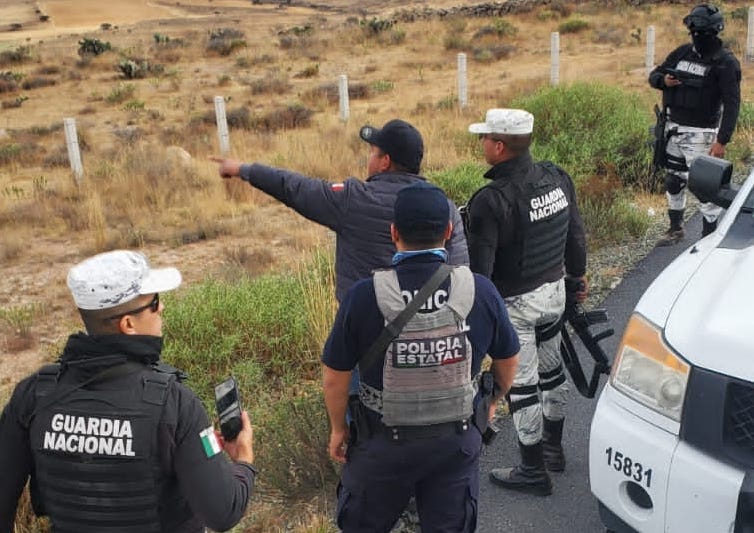Llega Guardia Nacional a Cuauhtémoc y Genaro Codina como parte de la estrategia de seguridad para detener al crimen organizado.
