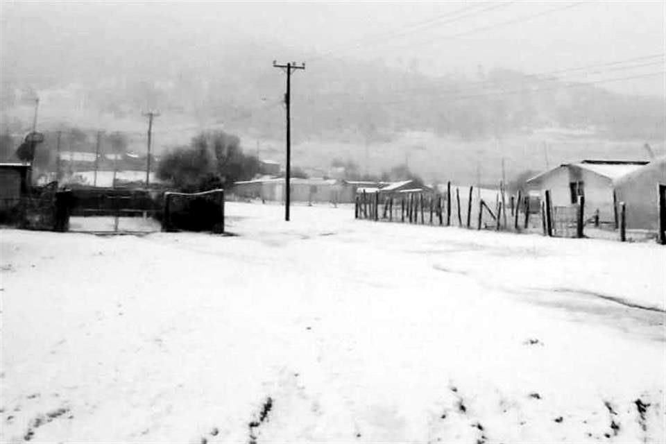 Cae primera nevada en Galeana, Nuevo León