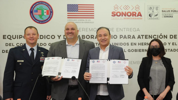 Dona el Consulado de EU equipo médico contra Covid-19 a Sonora
