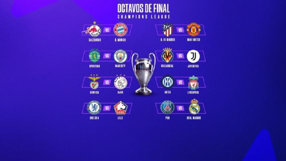 Se definen los partidos de los octavos final de la UEFA Champions League - Almomento nacional e internacional