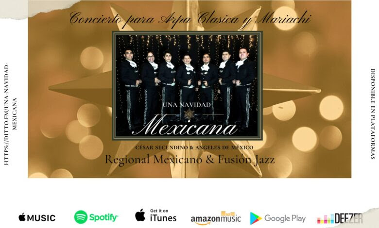 Navidad Mexicana con arpa y mariachi