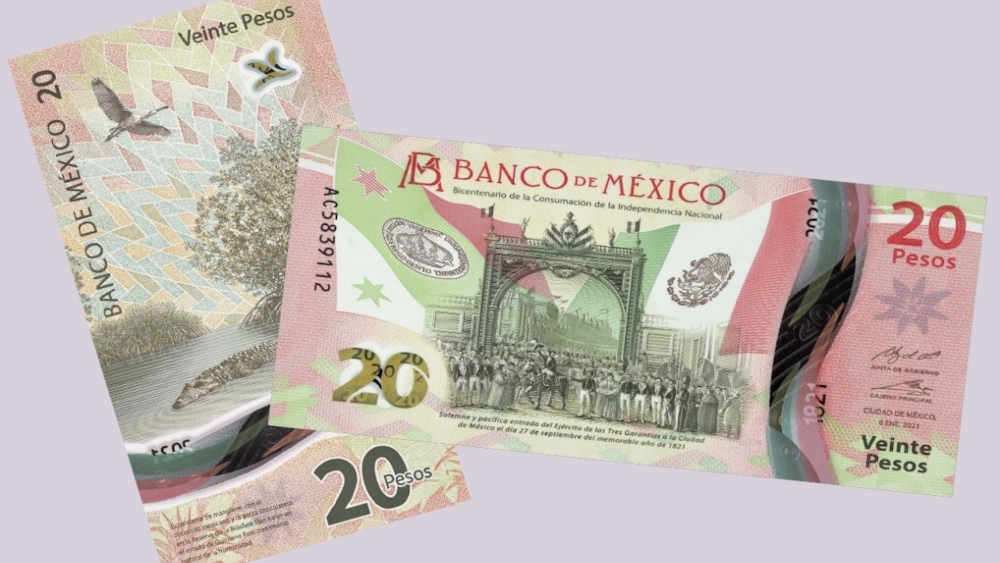 billete de 20 pesos de México