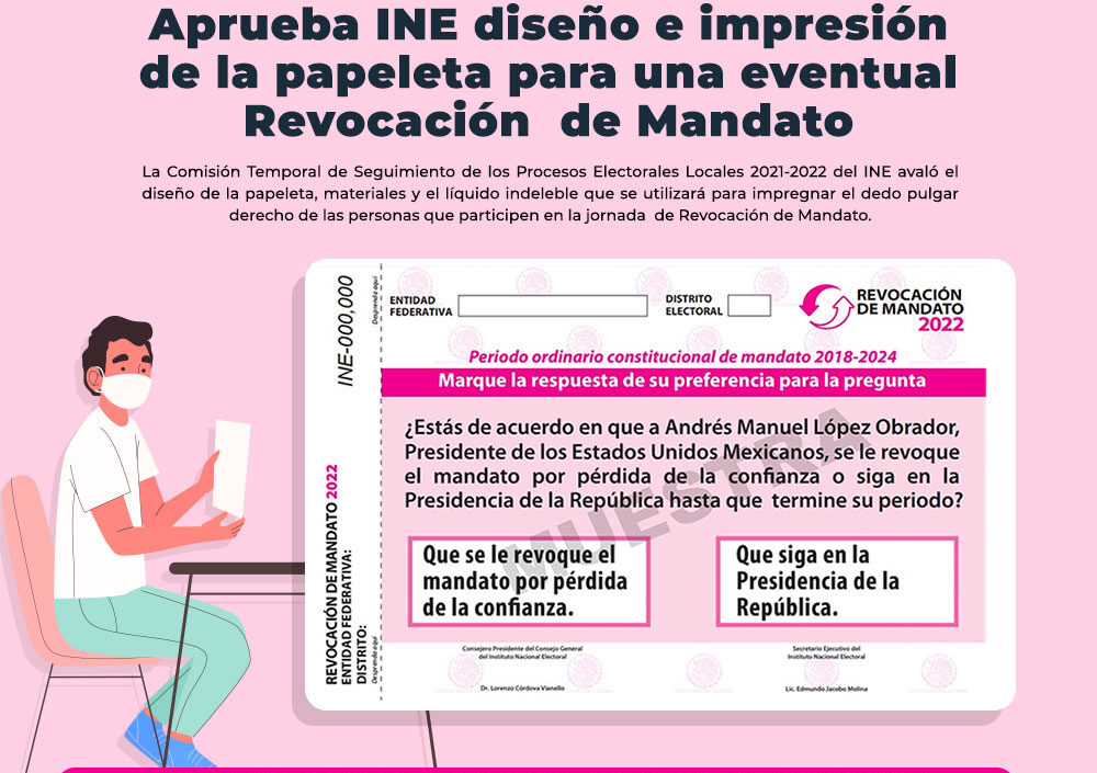 INE arranca impresión de papeletas para consulta de revocación de mandato