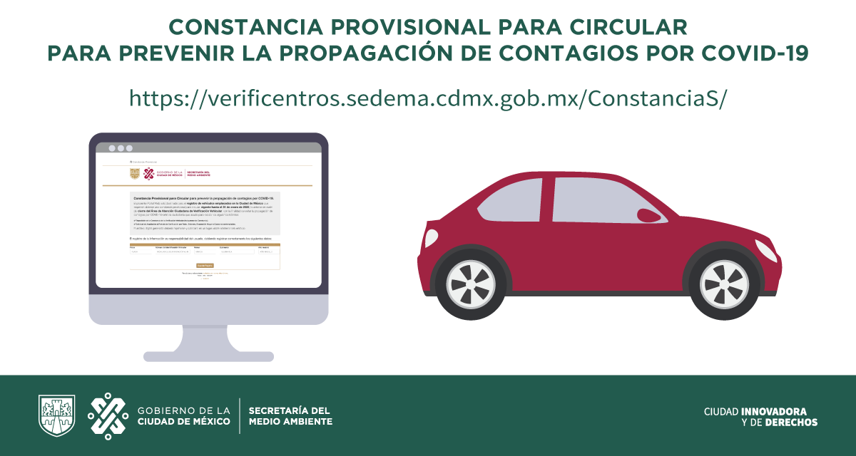 Sedema amplía vigencia de la constancia provisional para circular