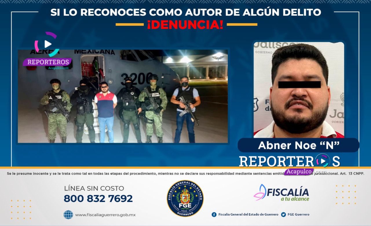 Detienen en Jalisco a Abdner Noé, presunto fundador del Cártel Independiente de Acapulco