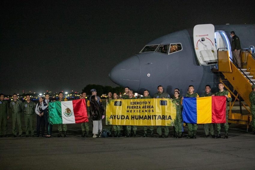 Aterriza en CDMX el avión de la Fuerza Aérea Mexicana procedente de Rumania