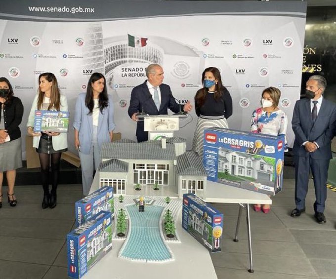 ¡Cuánta creatividad, ternuritas!. Responde AMLO a Lego del PAN sobre la “casa gris”